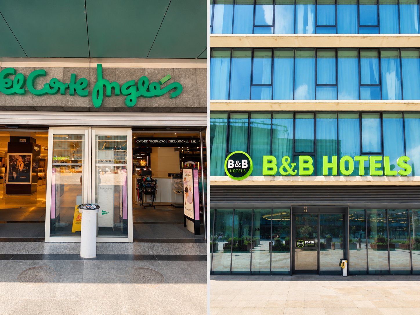 B&B Hotels Porto 與 El Corte Inglés